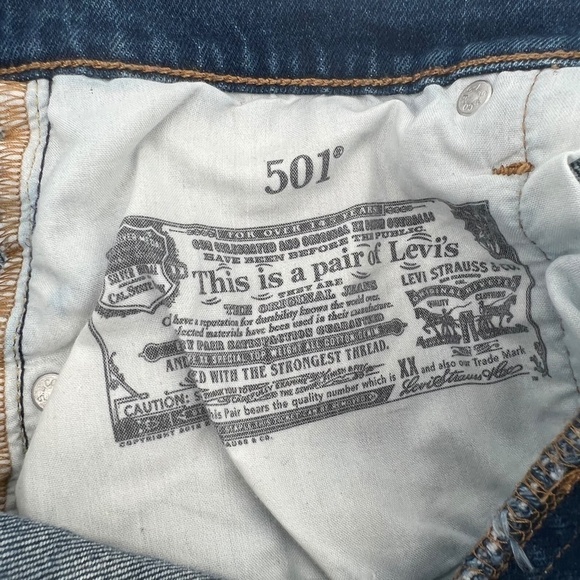Levis' 501 Button-Fly Cut-Off Jean Shorts Size 28 Women’s - Picture 6 of 12